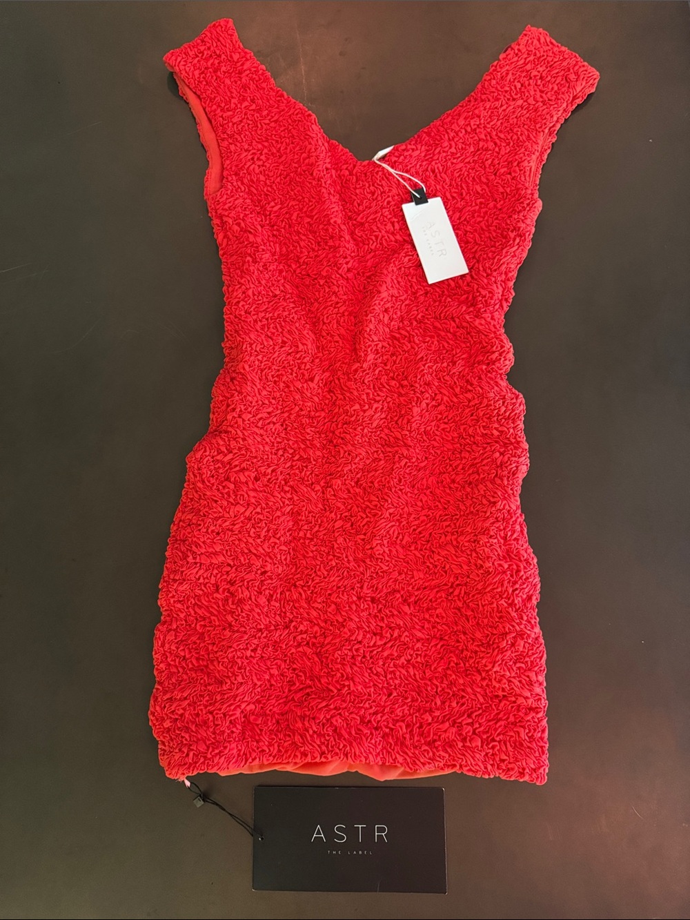 Astr Textured Ruched Mini Dress - Picture 4 of 4